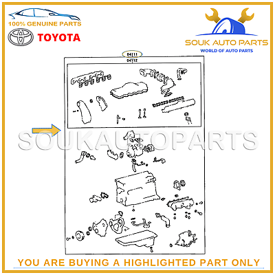 #ad 04111 17060 Genuine Toyota FULL GASKET KIT ENGINE 1HD FTE LAND CRUISER $227.00
