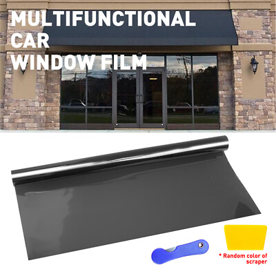 #ad 20quot;x10FT 35% VLT Uncut Car Window Tint Film Roll with Shades Office Home Black $12.34