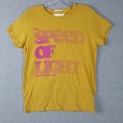 #ad Mother Denim The Sinful T Shirt Women#x27;s Yellow The Speed of Light Size Medium $35.99