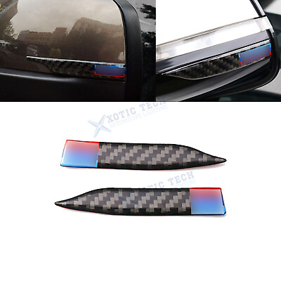 #ad M Carbon Fiber Knife Shape Mirror Rearview Anti scratch Trim Sticker For BMW $7.99