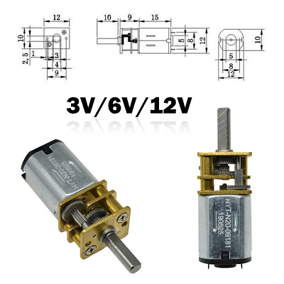 #ad #ad GA12 N20 DC 3V 6V 12V Micro Electric Gear Motor Speed Reduction Metal Gearbox C $2.15