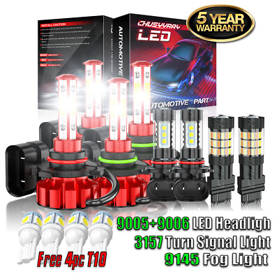 #ad For Jeep Commander 2006 2010 LED Headlight Fog Light turn signal Bulbs $49.99