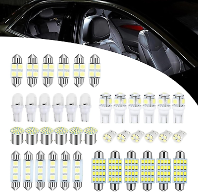 #ad Car Led Bulb42 Pieces LED Interior Bulb Kit Used for Car Interior White $39.64