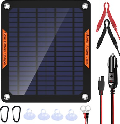#ad Waterproof Solar Battery Maintainer Car RV Charger 12 Volt Tender Trickle 5W $28.99