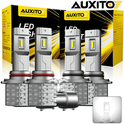 #ad 9005 9006 LED Headlights Kit Combo Bulbs 6500K High Low Beam Super White Bright $39.99
