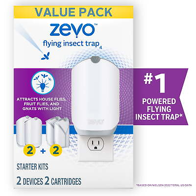 #ad Zevo Flying Insect Trap Fly Trap Twin Pack $33.72