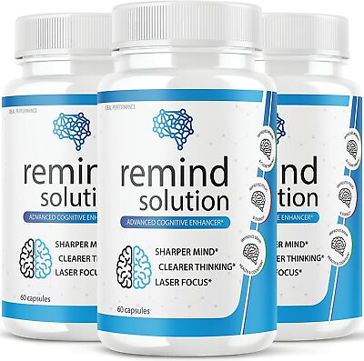 #ad #ad Remind Solution Memory Advanced Cognitive Brain Health Function 180 Cap 3 Pack $79.95
