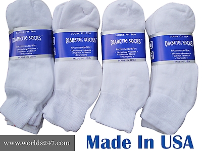 #ad BEST USA DIABETIC ANKLE SOCKS 3 612 PAIR SIZE 9 1110 13 amp; 13 15 MADE IN USA $16.99