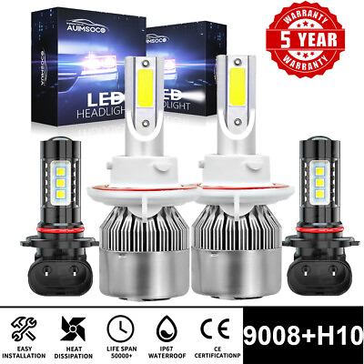#ad LED Headlight Kit For Ford F 150 2004 2014 Hi Low Beam amp; Fog Light Combo Bulbs $29.99