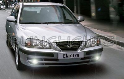 #ad White LED Halo Lamps Foglamps Fog light kit For 2004 2005 2006 Hyundai Elantra $117.74