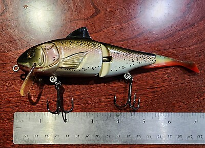 7quot; Custom Hard Resin Crank Bait Trout color 1 joint soft tail $39.20