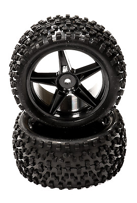 #ad Pre Mounted 1 10 Buggy 5 Spoke Rear 40mm All Terrain Q4025 12mm Hex O.D. 87mm $8.56