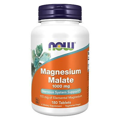 #ad #ad NOW FOODS Magnesium Malate 1000 mg 180 Tablets $17.89