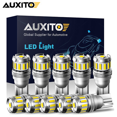 #ad AUXITO T10 168 194 LED Interior Light Bulbs License Map Side Marker White 6000K $17.99