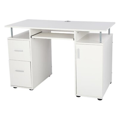 #ad One Door Two Drawers Computer Desk White $184.95