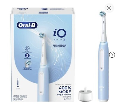 #ad Oral B iO Series 3 Electric Toothbrush with Brush Head Light Blue $59.00