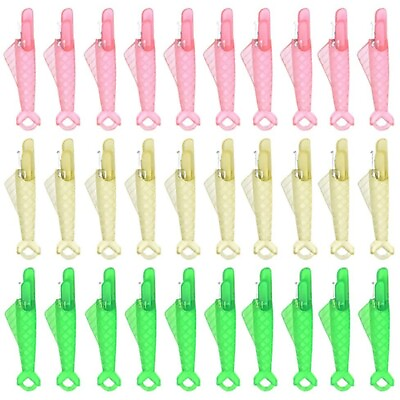 #ad 30 Pcs Sewing Machine Needle Threader Fish Type Embroidery Floss Automatic $6.35