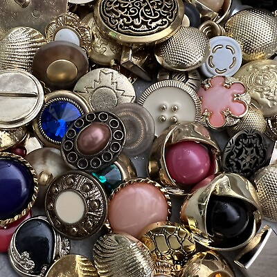 #ad VIP Premium MIXED LOT All Kinds Of GOLD amp; ANTIQUE GOLD Buttons All Sizes $9.99