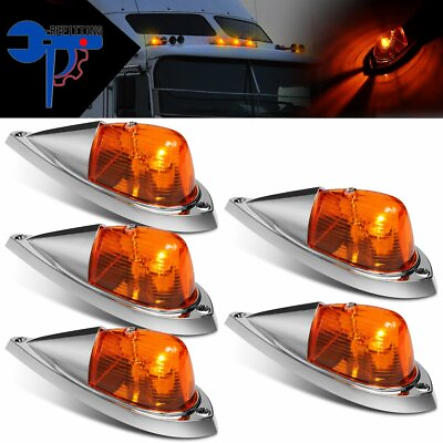 #ad 5 Amber Cab Roof Clearance Marker Light For 72 93 Dodge Ram 1500 Truck Teardrop $30.74