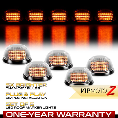 #ad 5PC Full LED Chrome Roof Cab Clearance Running Lights For 1999 2001 Dodge Ram $31.95