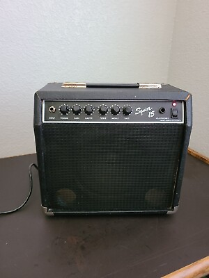 #ad Fender Squire 15 Guitar Practice Amp tested working read $42.00