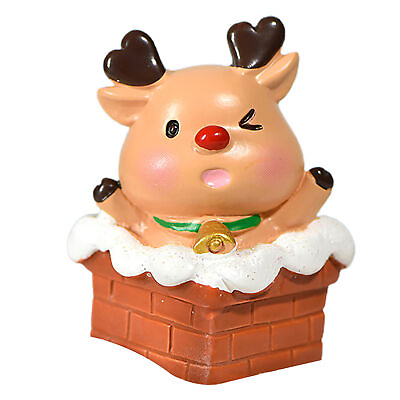 #ad Christmas Statue Rustic Portable Santa Christmas Tree Mini Figurines Creative $7.91