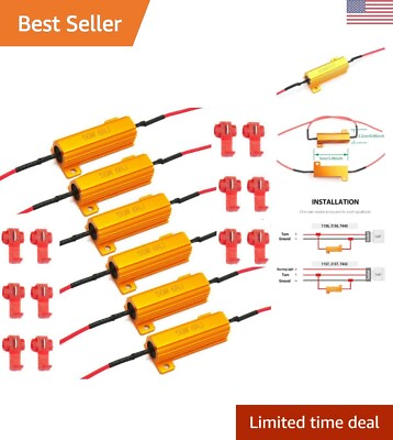 #ad LED Turn Signal Load Resistor 6 Pack Fixes Hyper Flash amp; Blink Error Code $22.99