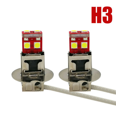 #ad 2PCS H3 6SMD 3030 Car Front Fog Light Auto H1 Led Lamp Driving Day Running Bulbs C $5.89