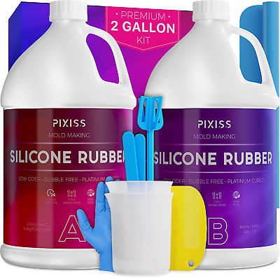 #ad Silicone Mold Making Kit 2 Gallon Liquid Silicone Rubber Bubble Free... $46.78
