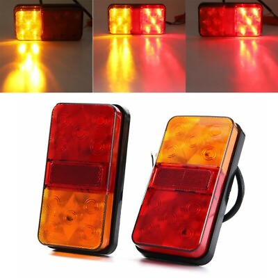 #ad 2pcs Rear LED Submersible Trailer Truck Boat Marker Tail Light KitWaterproof $25.92