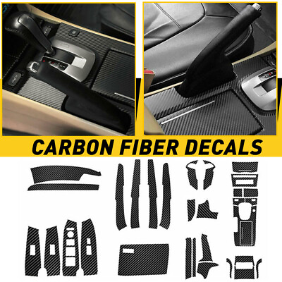 #ad Carbon Fiber Style Decor Interior Kit For Accord Honda Cover 2008 2012 Trim 29PC $23.99