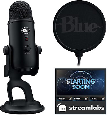#ad Logitech Blue Yeti Game Streaming USB Condenser Microphone Kit with Blue Voice $59.95