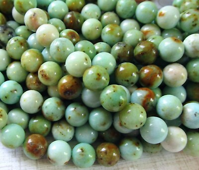 #ad Natural Natural Mongolian Turquoise Beads 6mm 8mm Round Gemstone $7.19