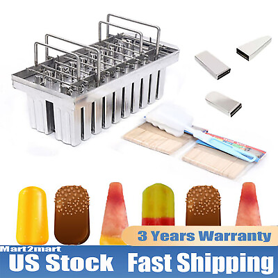 #ad 20 PCS Ice Cream Maker Fast Freezing Popsicle Mold Set Ice Pop Lolly Summer DIY $55.10