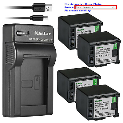 #ad Kastar Battery Slim USB Charger for BP 820 amp; Canon VIXIA HF G21 VIXIA HF G30 $48.59