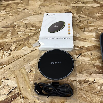 #ad Fast Wireless Charging Pad 10W for iPhone Samsung Galaxy open box tested works $5.99