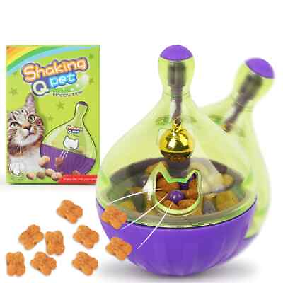 Shaking Q Pet interactive food dispenser and slow pet feeder for cat and dog $6.49