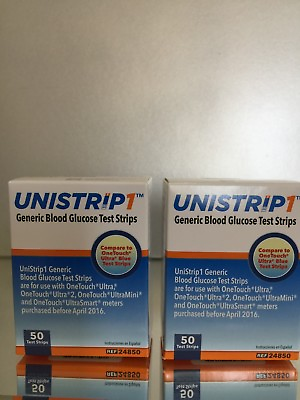 #ad #ad UniStrip Glucose Test Strips 100 ct Generic One Touch Ultra Strips EXP 10 2025 $23.25