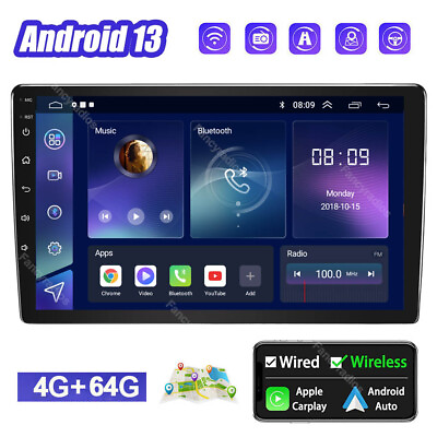 #ad 464GB 2DIN Android 13 Car Stereo Radio 10.1quot; Touch Screen GPS Navi WiFi CarPlay $84.79