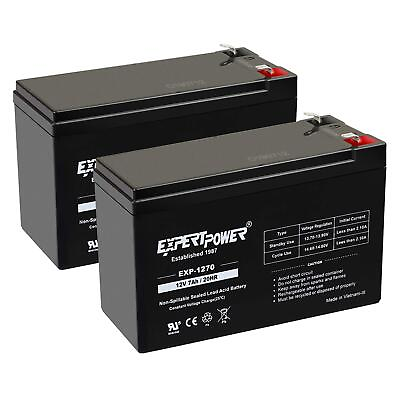 #ad ExpertPower Standard 12V 7AH Rechargeable SLA Battery EXP1270 2 $61.32