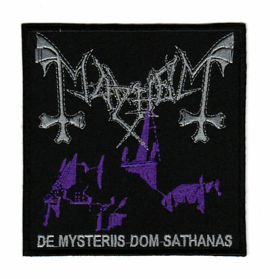 #ad Mayhem De Mysteriis Dom Sathanas Sew on Patch Norwegian Black Metal Band Logo $6.99