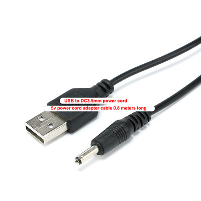 #ad 1pcs USB to DC3.5mm power cord supply and charging wire 5v 0.8 meters long $1.64