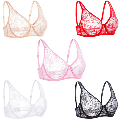 #ad Hot Women Bras Ultra thin bh Lace Brassiere Underwired Bra Padless Sexy Lingerie $7.99