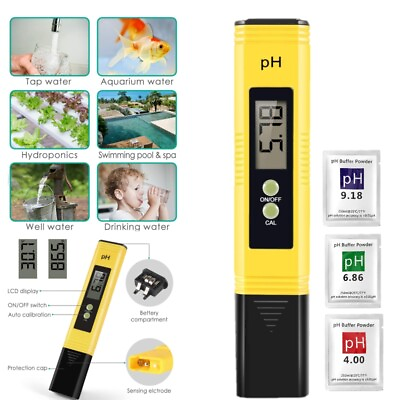 #ad Digital Electric PH Meter LCD Tester Pocket Hydroponics Aquarium Water Test Pen $6.89