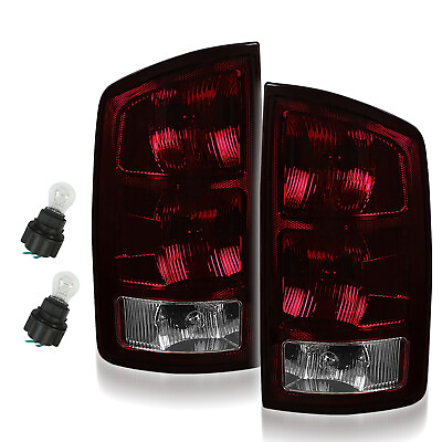 #ad Pair Red Smoked Tail Lights Lamps For 2002 2006 Dodge Ram 1500 03 06 2500 3500 $56.99
