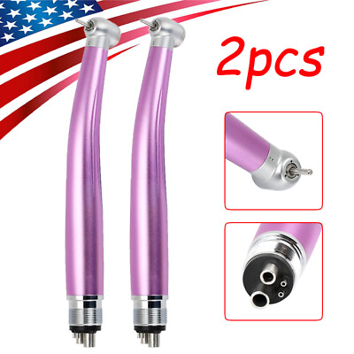 #ad 2Pcs Purple Dental High Speed Surgical Handpiece 4Hole Air Turbine Standard Head $45.99