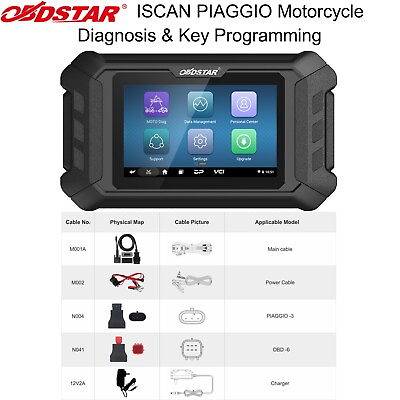 #ad OBDSTAR ISCAN PIAGGIO Intelligent Motorcycle Diagnostic Scanner Key Progarmming $379.00