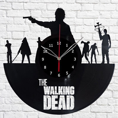 #ad Vinyl Clock The Walking Dead Clock Unique Art Vinyl Record Wall Clock 471 $24.99
