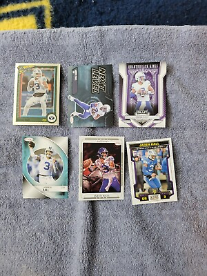 #ad Jaren Hall. 6 Card Rookie Football Lot. Straight From Packs $6.00