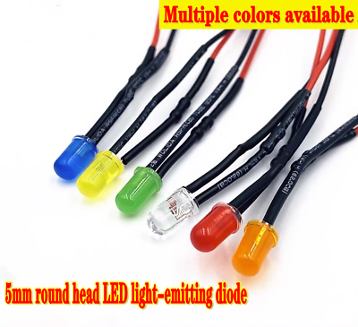 #ad 1pcs LED Bulb Pre wired Light Emitting Signal indicator light 5mm bead $1.57